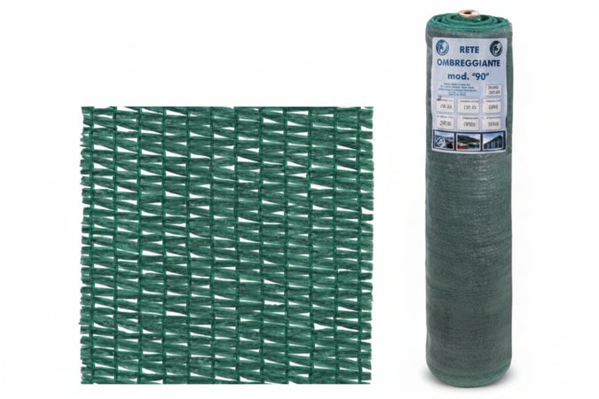 Rete Ombreggiante Garden 90% Verde Asole Rinforzate- - Mt.2H. Rot. Mt.100 - 1 Rotolo T-Rex