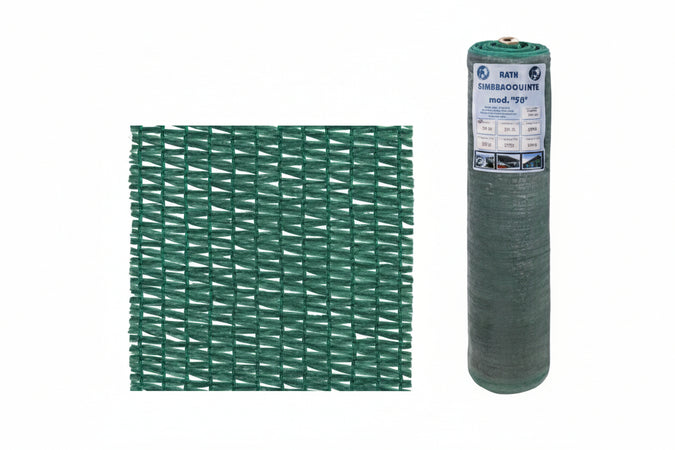 Rete Ombreggiante Garden 90% Verde Asole Rinforzate- - Mt.6H. Rot. Mt.50 - 1 Rotolo T-Rex