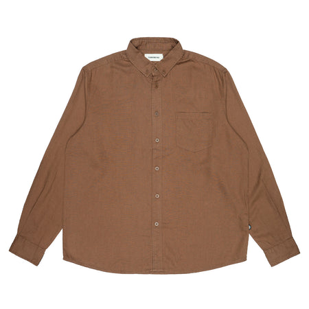 THINKING MU Camicia ML Uomo Thinking Mu Otter Hemp Brown da uomo