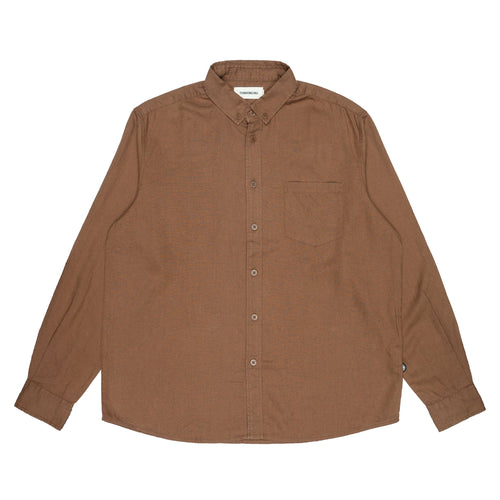 THINKING MU Camicia ML Uomo Thinking Mu Otter Hemp Brown da uomo