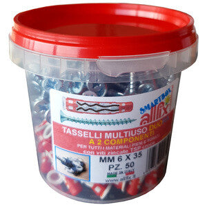 Tassello Duo Fix Con Vite 6X35 Mm Conf 50 Pz- 1,0 Confezione