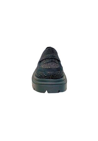 MANUFACTURE D'ESSAI Scarpe Donna Manufacture D'Essai Mocassino Donna Nero Scamosciato- Con strass da donna