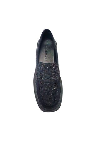 MANUFACTURE D'ESSAI Scarpe Donna Manufacture D'Essai Mocassino Donna Nero Scamosciato- Con strass da donna