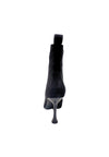 MANUFACTURE D'ESSAI Scarpe Donna Manufacture D'Essai Stivaletto nero scamosciato con Tacco e Brillantini. da donna