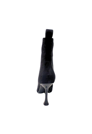 MANUFACTURE D'ESSAI Scarpe Donna Manufacture D'Essai Stivaletto nero scamosciato con Tacco e Brillantini. da donna