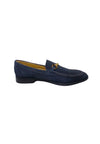 MANUFACTURE D'ESSAI Scarpe Uomo Manufacture D'Essai Mocassino scamosciato Blu-con applicazione in oro da uomo