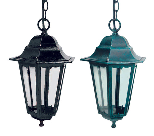 Lanterna Con Catena Modello Berlino 60W Ip44 Mm.192X192X947H. Colore Nero Syntesy