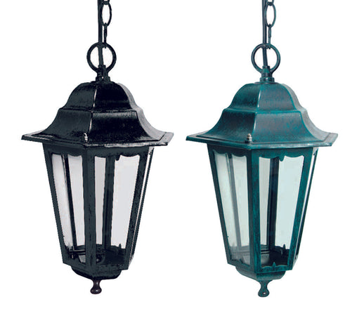 Lanterna Con Catena Modello Berlino 60W Ip44 Mm.192X192X947H. Colore Nero Syntesy