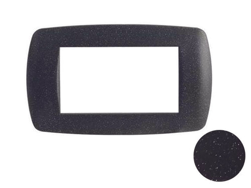 Placca 4 Posti Millennium Nero Flash 4 Posti Mm.148X84H. (7844.T.N) Marlanvil