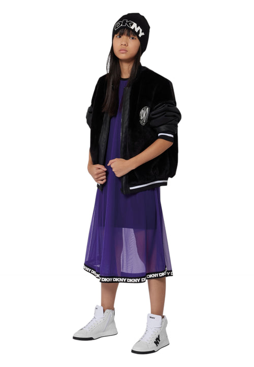 DKNY Giacca Bambina Dkny in morbido pile da bambino