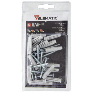 Elematic Tassello T6 Va 5X25 Con Vite Conf. 100 Pz- 1,0 Confezione