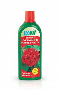 Concime Liquido Per Gerani E Piante Fiorite- - Lt.1 - 6 Pezzi Ecovit