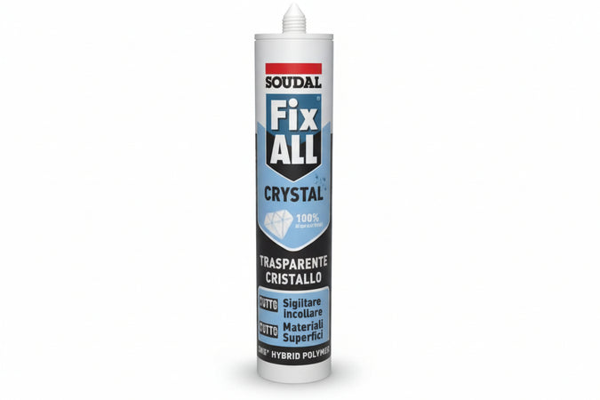 Sigillante Adesivo Fix All Crystal- - Ml.290 Trasparente - 2 Pezzi Soudal