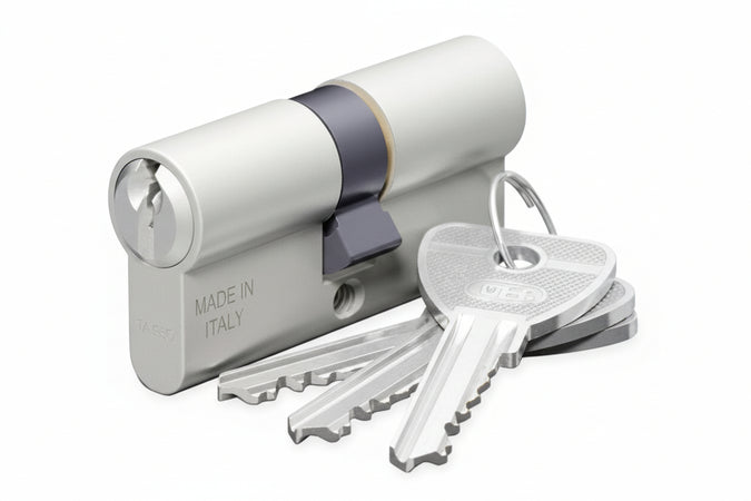 Doppio Cilindro Sagomato In Alluminio 120 Mm.100 Decentrato (30X70) (120.30.60) Omec