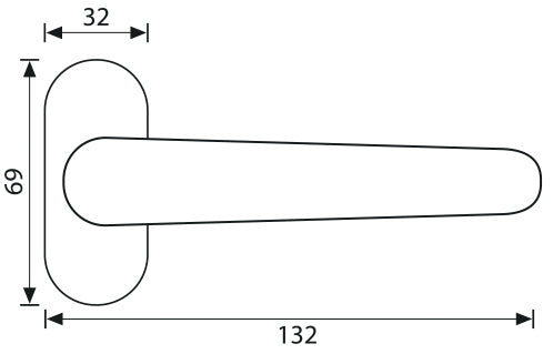 Maniglia Per Infissi In Alluminio Col. Bianco (Ral 1013)