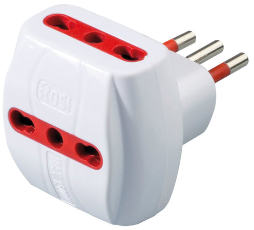 Rosi Adattatore Triplo Rs78041T Spina 2P+T 10A - Prese 3 X 10/16A