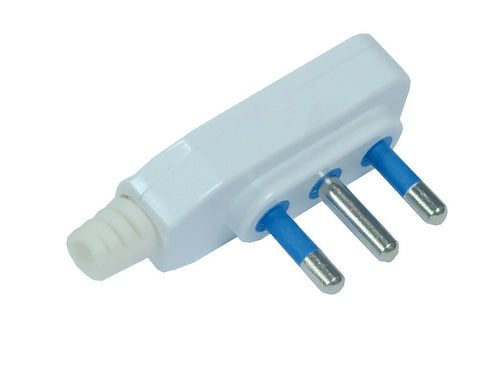 Spina Piatta 2P+T Bianca- - 10A Bianca - 20 Pezzi Syntesy