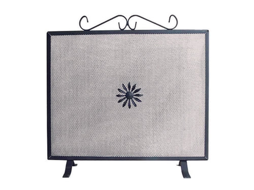 Parascintille Quadrato Con Decoro Per Camino Cm.40X50H.