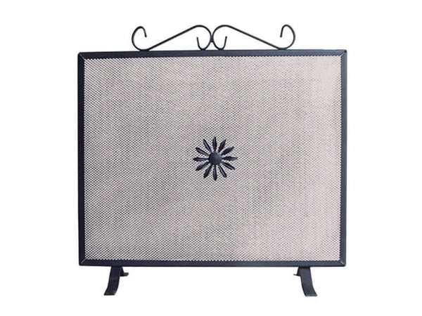 Parascintille Quadrato Con Decoro Per Camino Cm.40X50H.