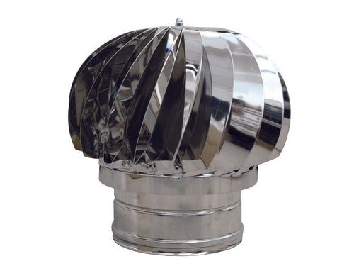 Fumaiolo Testa Radiante Girevole Tondo Ø Cm.13 In Lamiera Zincata