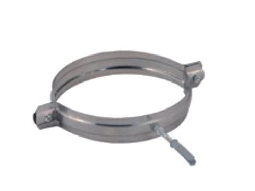 Collare Reggitubo In Acciaio Inox Aisi 304 Monoparete Spessore Mm.0,5- - Ø Mm.140 - 5 Pezzi