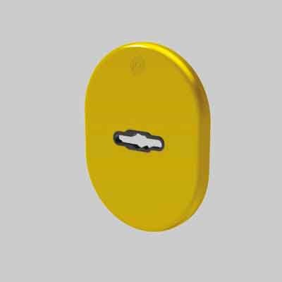 Mostrina Esterna/Interna Doppia Mappa '4301' Securemme Col. Ottone Lucido - Securemme