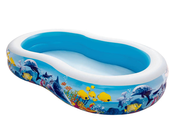 Piscina Gonfiabile Family Sagomata Con Disegni +3 Anni Cm.262X157X46H. Peso Kg.4,1 (Art.54118) Bestway
