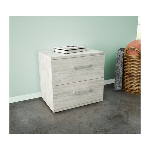 Kit Comodino 2 Cassetti 48X36X41 Cm Bianco Ven.K083- 1,0 Pz