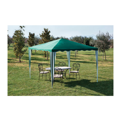 C Gazebo In Acciaio E Poliestere 300X300 Cm Verde- I Giardini Del Re- 1,0 Pz