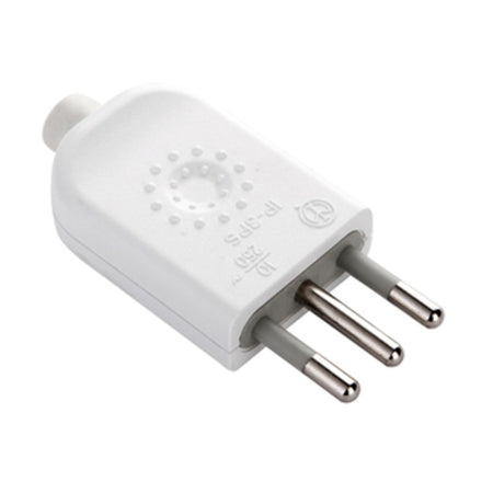 Spina 10A 2P+T Bianco Fig.2- Electraline 3Pmark- 25,0 Pz