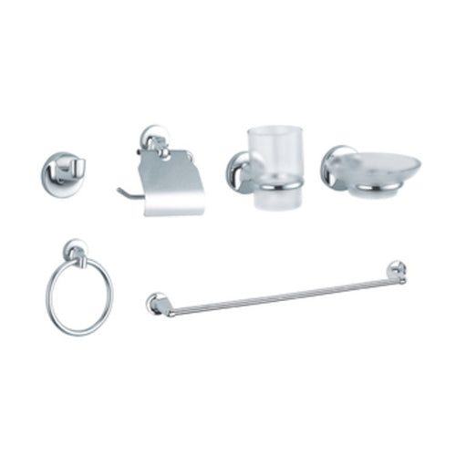 Serie Bagno Tondo Cromo 6 Pz*- Rubinetterie Associate- 1,0 Confezione