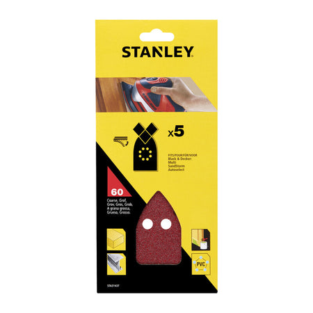 Piranha Stanley Sta31437 (X31437) 5 Fogli Per Multilev. Punta Gr.60- Stanley- 1,0 Confezione