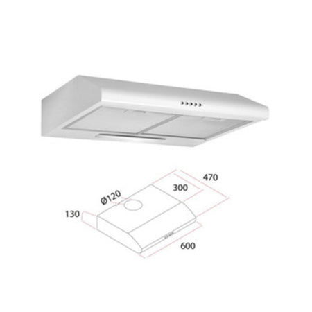 Cappa Elettrica Per Cucina 60 Cm- Amaflex- 1,0 Pz