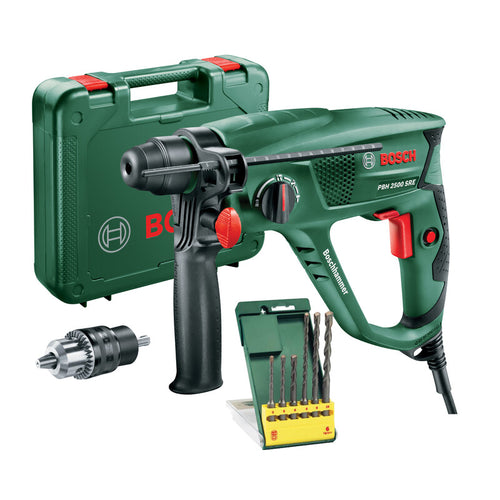 Bosch-V Martello Perfor.600W Pbh 2500 Sre Set C/6 Punte- 1,0 Pz