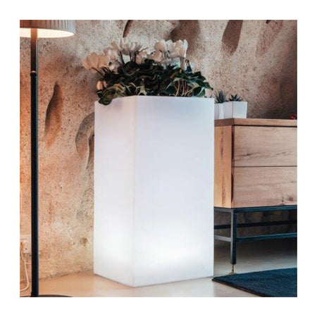 Vaso Home Light Cube Top 40X40Xh80 Cm Bianco- 1,0 Pz