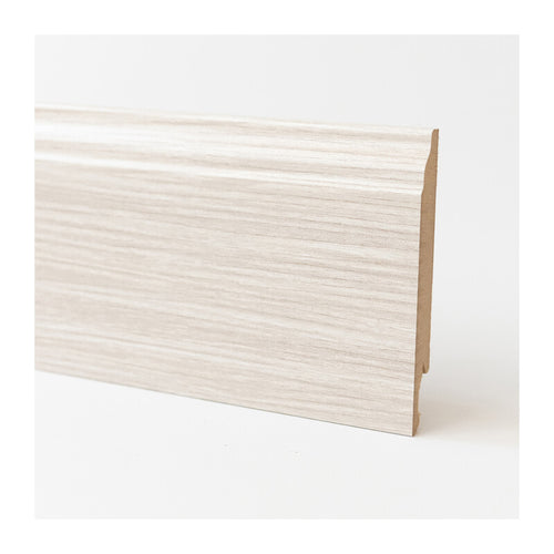 Battiscopa 120X14 Mdf Barocco 240 Cm Rovere Sbiancato- 5,0 Pz