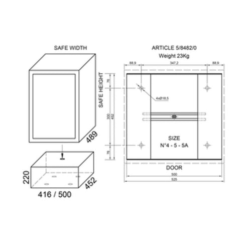 Piedistallo Per Cassaforte Art.8482- 1,0 Pz