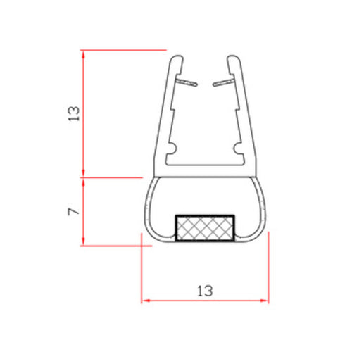 Guarnizione Per Box Doccia 2 M Mod.411- Trafilo- 10,0 Pz