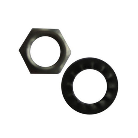 Set 4 Rondelle Zigrinate + 4 Dadi P/Tubo Filettato- 1,0 Blister