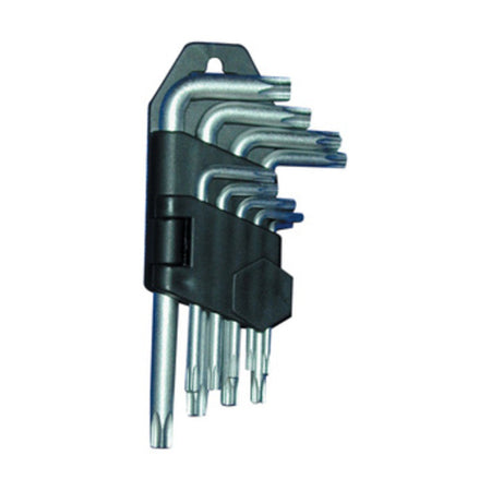 Serie 9 Chiavi Torx T10-T50 Cromo Vanadio * 20056- China Jilin 6018- 6,0 Confezione