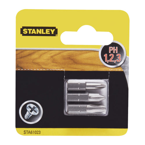 Piranha Stanley Sta61023 (X61023) 3 Inserti Mm.25 Ph 1-2-3- Stanley- 1,0 Pz