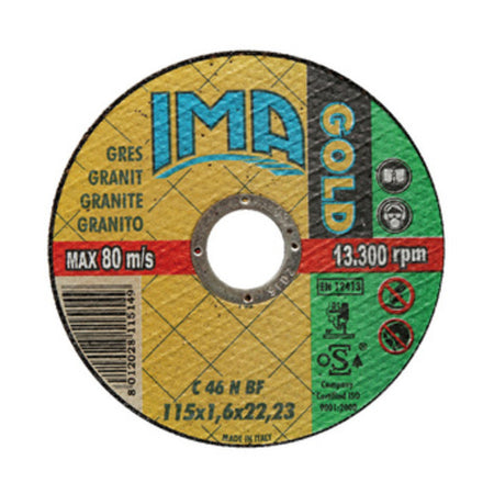 Ima Disco P/Ceramica Gold Piano D 115X1,6 Mm- Ima- 50,0 Pz