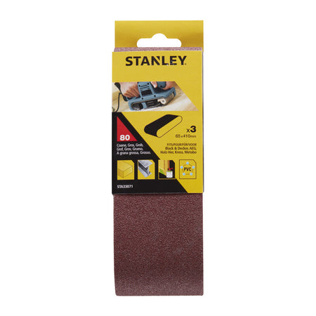 Piranha Stanley Sta33071 (X33071) 3 Nastri 65X410 Gr.80- Stanley- 1,0 Confezione