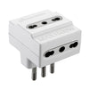 Adattatore Triplo 16A 3Pr Bip Bianco Fig.10- Electraline 3Pmark- 25,0 Pz