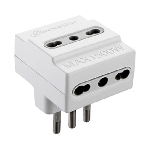 Adattatore Triplo 16A 3Pr Bip Bianco Fig.10- Electraline 3Pmark- 25,0 Pz