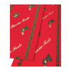 Passatoia Buone Feste H 100 Cm Fondo Rosso- Alma- 50,0 Ml