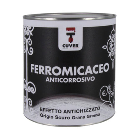 Smalto Cuver 0,750 L Ferromicaceo Grigio Scuro- Colorificio I.Co.Ri.P.- 6,0 Pz