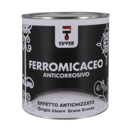Smalto Cuver 0,750 L Ferromicaceo Grigio Chiaro- Colorificio I.Co.Ri.P.- 6,0 Pz