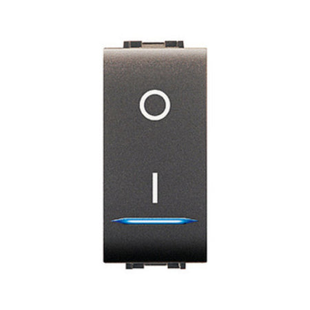 Life 4015 Interruttore Bipolare Illumin.Le Grigio- Elettrocanali- 12,0 Pz