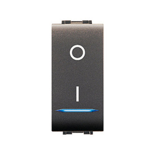 Life 4015 Interruttore Bipolare Illumin.Le Grigio- Elettrocanali- 12,0 Pz